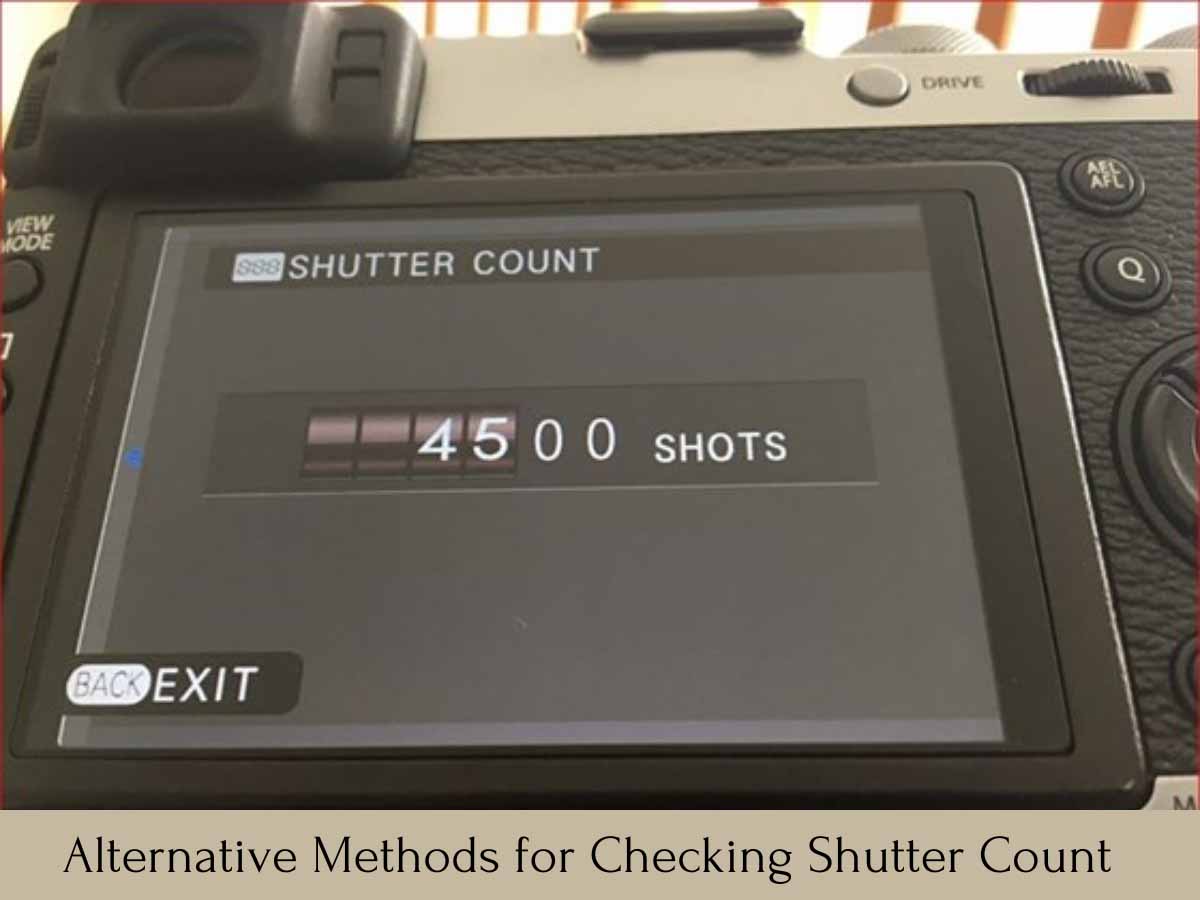 how to check camera shutter count in photoshop Alternative Methods for Checking Shutter Count